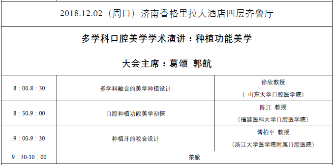 第四届 CSED 2018 中华口腔医学会口腔美学专业委员会第四次学术年会
暨第四届CSED 口腔美学优秀临床病例展评
暨山东省口腔种植第十二次学术年会日程，在口腔美学领域的学术引领、规范制定、人才培养等方面做出了重要的贡献。选手们的精采病例，“融合了口腔美学·融”的理念，多学科融合，为患者提供高质量的口腔美学治疗。
病例展评将邀请中华口腔医学会、北京大学口腔医学院、武汉大学口腔医学院、首都医科大学附属北京口腔医院、空军军医大学口腔医院、四川大学华西口腔医学院、中山大学光华口腔医学院、中南大学湘雅口腔医学院、南昌大学口腔医学院的专家教授现场点评。评委的犀利点评和选手的精彩回答，将收获更多专业知识与启发。  医爱网 医大爱思唯尔